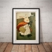 Book Illustration Poster - Mrs. Rabbit, with a Basket and her Umbrella